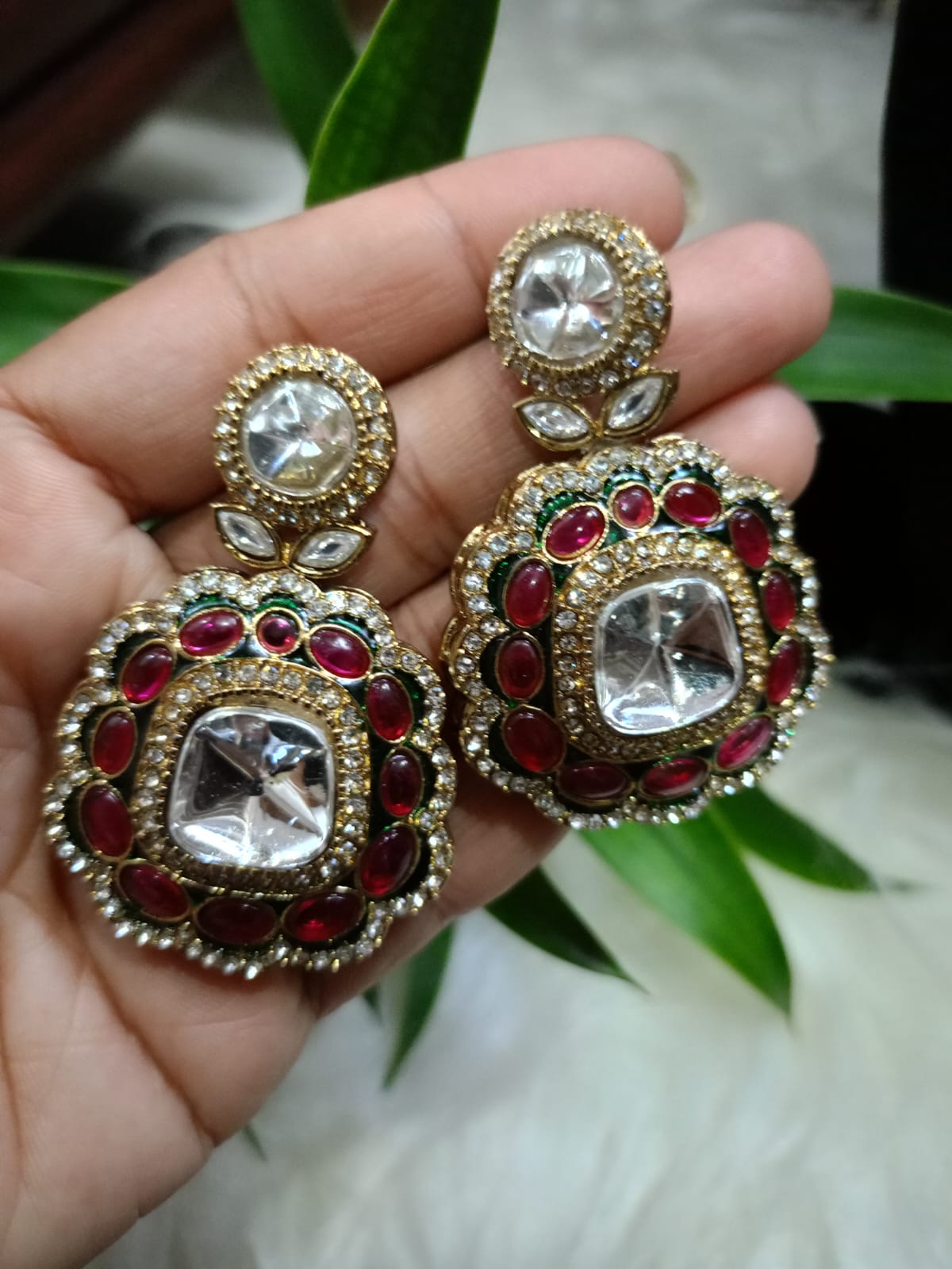 Hand Crafted High Quality Kundan Polki Necklace