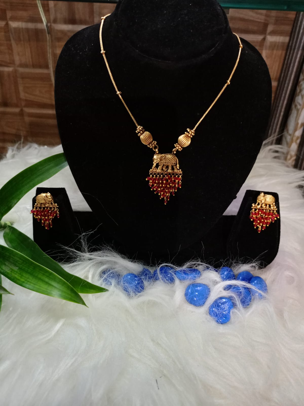 Elephant Detachable Pendent set with Elephant Earrings