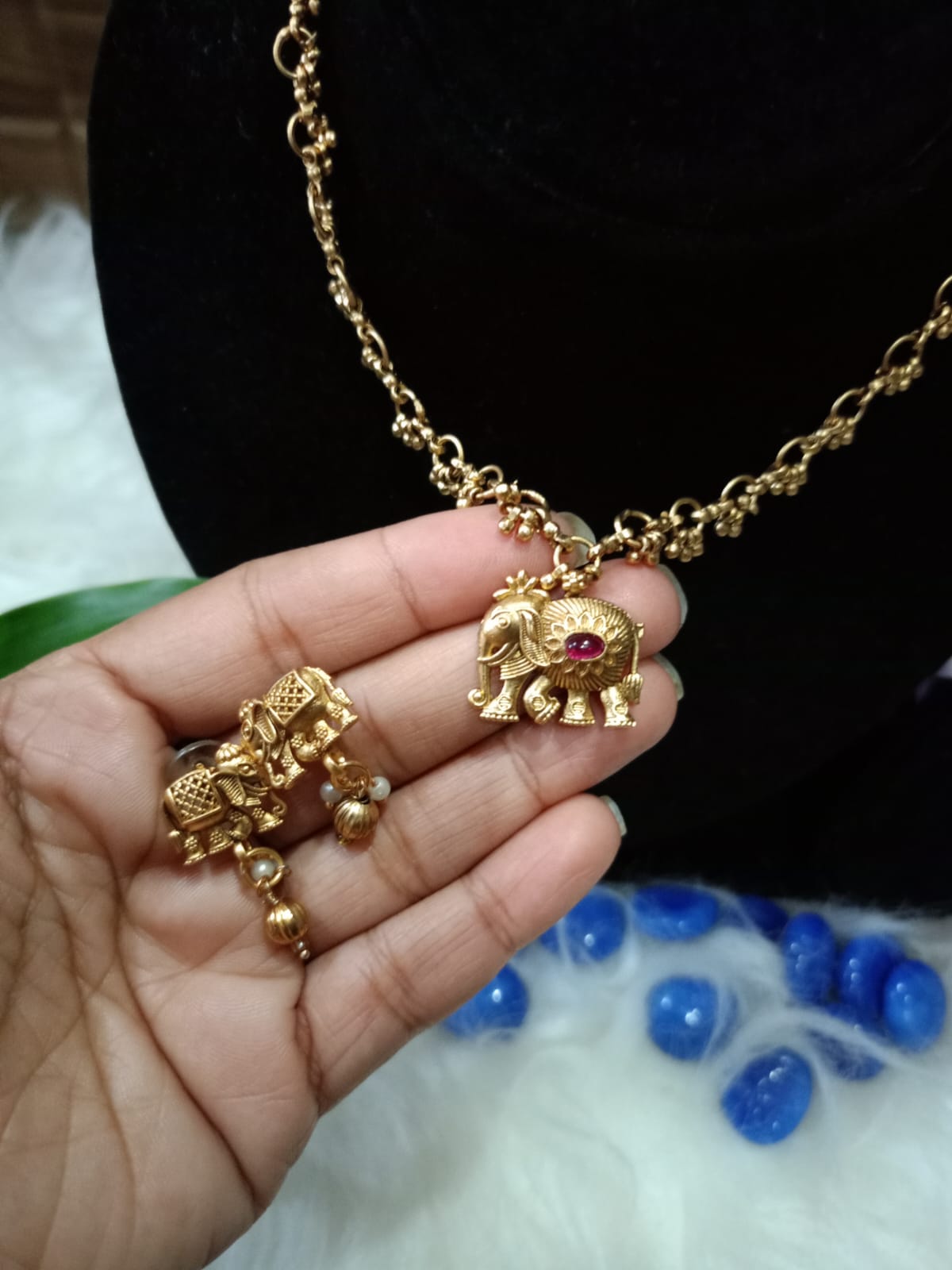 Elephant Pendent Neck set