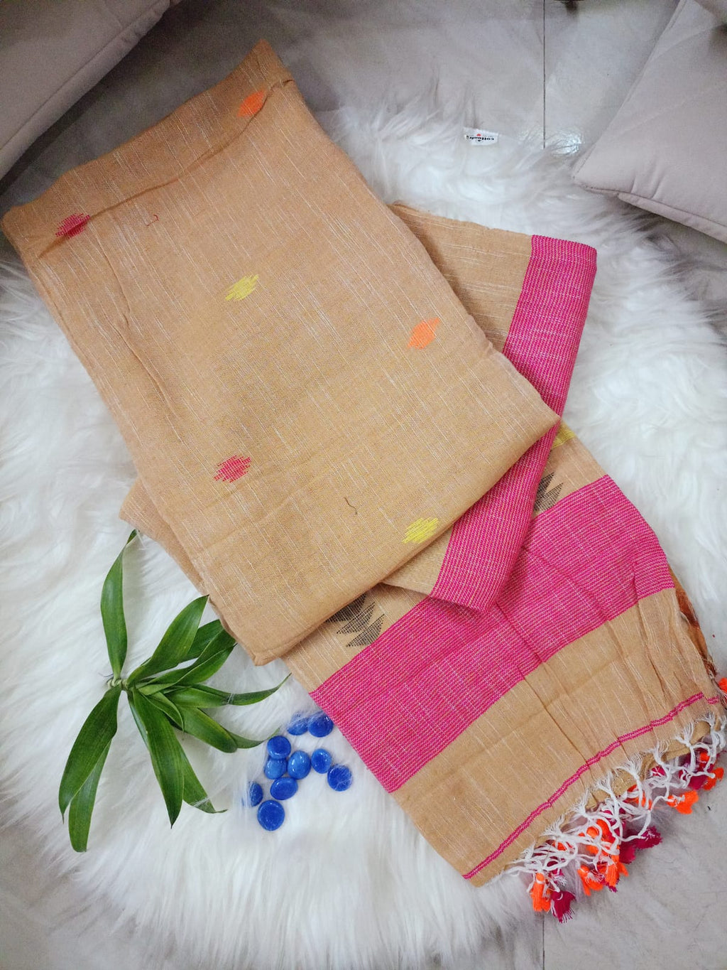 Jaishree Linen Jamdani Saree
