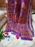 Purple Kani Floral Pallu Rangkat Silk Saree