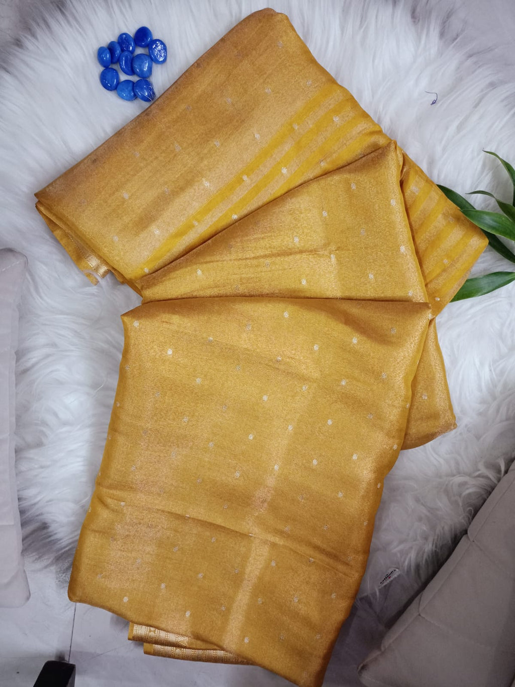 Premium Yellow Tissue Silk Saree for Weddings & Festive Wear