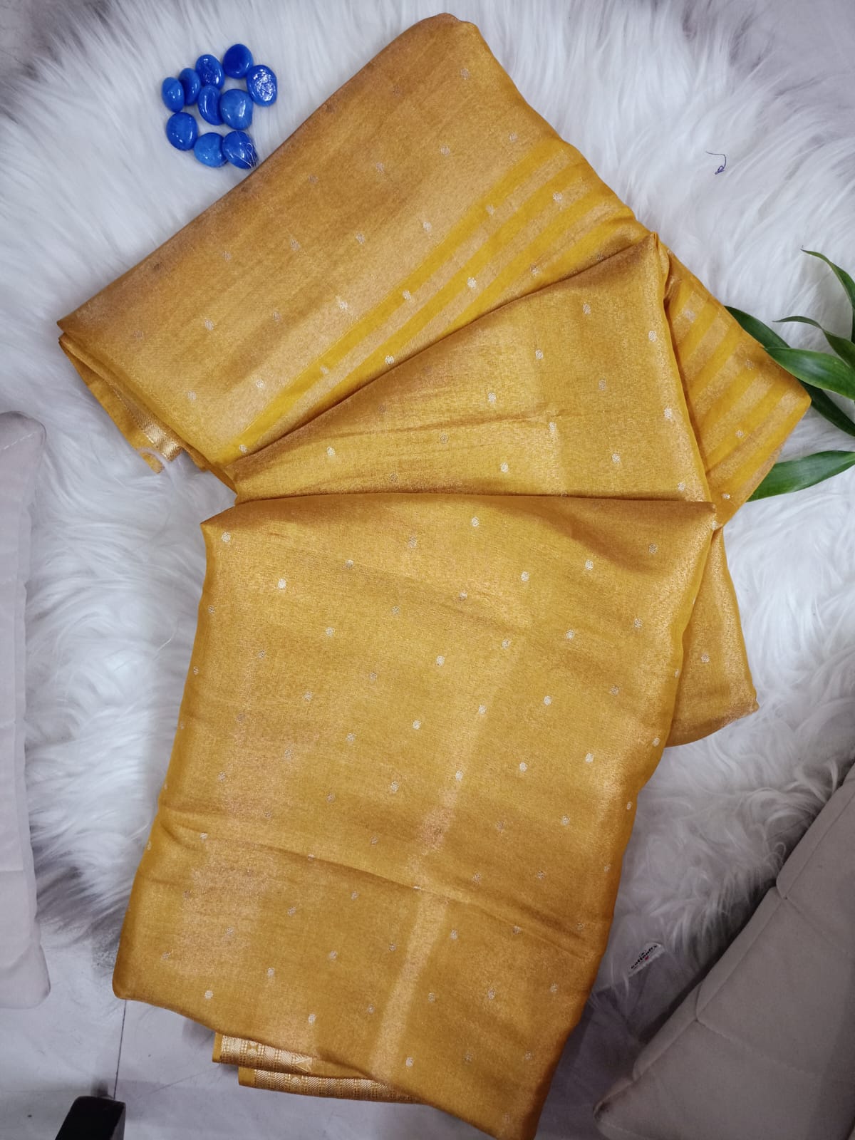 Premium Yellow Tissue Silk Saree for Weddings & Festive Wear